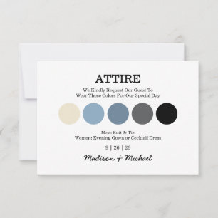 Moderne Eintrittskarte für die Hochzeitskleidung Karte
