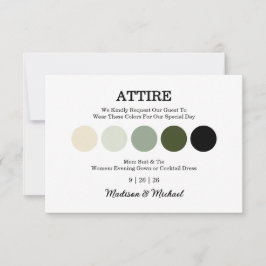 Moderne Eintrittskarte für die Hochzeitskleidung Karte