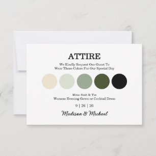 Moderne Eintrittskarte für die Hochzeitskleidung Karte