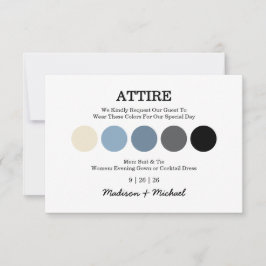 Moderne Eintrittskarte für die Hochzeitskleidung Karte