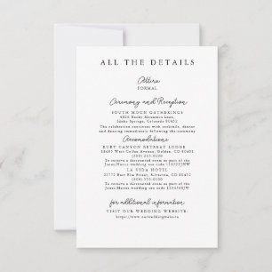 Moderne Eintrittskarten für einfache Hochzeiten Dankeskarte