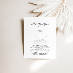 Moderne Eintrittskarten für einfache Hochzeiten Einladung