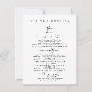Moderne Eintrittskarten für einfache Hochzeiten Einladung