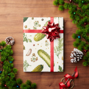 Moderne Einwickelpapier mit Gurkenmuster Geschenkpapier