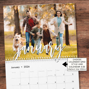 Moderne Einzelbild-Schriftart benutzerdefiniert Kalender