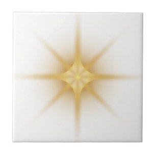 Moderne einzelne goldene Sternenexplosion Fliese