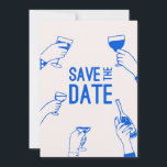 Moderne, einzigartige funky Save the Date Hochzeit Einladung<br><div class="desc">Diese farbenfrohe Save the Date-Einladungs-Vorlage verfügt über eine moderne Ästhetik,  ideal für diejenigen,  die eine phantastische Hochzeitseinladung gewollt haben.</div>