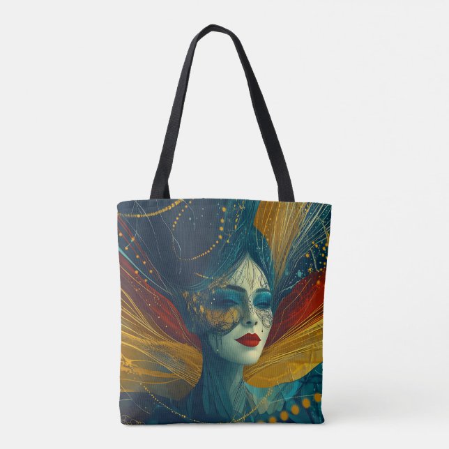 Moderne, einzigartige Trendy Cool Fantasy Woman Tasche (Rückseite)