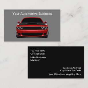 Moderne einzigartige Visitenkarten für die Automob Visitenkarte