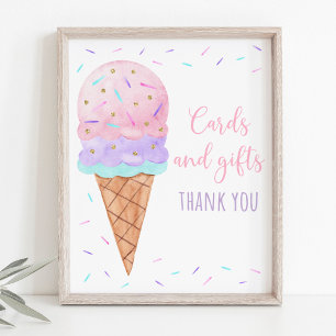 Moderne Eiscreme Sprinkles Geburtstagsgeschenke Ze Poster