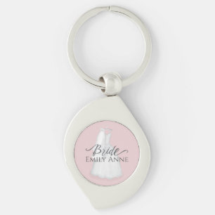 Moderne Eleganbrücke Minimalistisch Blush Pink Schlüsselanhänger
