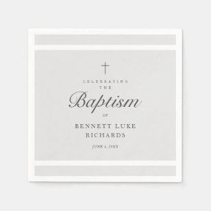 Moderne Elegance Boys or Girls Taufe Serviette