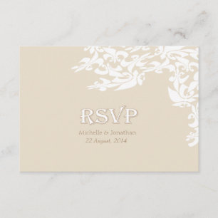 Moderne Elegance Ecru Lilie UAWG RSVP Karte