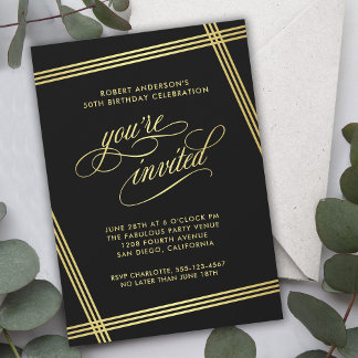 Moderne Elegance Geburtstagsparty Einladung