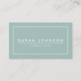 Moderne Elegance Mint Green Business Card Visitenkarte