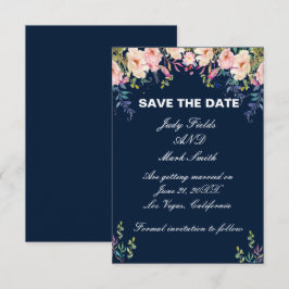 Moderne Élégance Rose Floral Enregistrer La Carte 