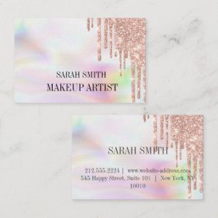 Moderne Eleganht opal, lässt goldene Rose Business Visitenkarte