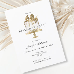 Moderne, élégant 60. invitation d'anniversaire