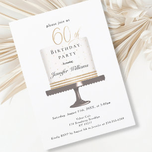 Moderne, élégant 60. invitation d'anniversaire