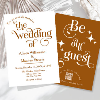 Moderne Elegant "Be our Guest" Einladung zur Hochz
