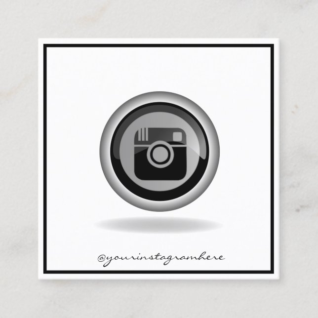 Moderne Elegant Beruflich, Instagram Quadratische Visitenkarte (Vorderseite)