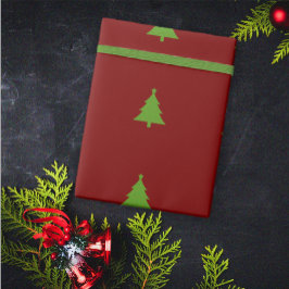 Moderne Elegant Burgundy Grüne Weihnachten Geschenkpapier