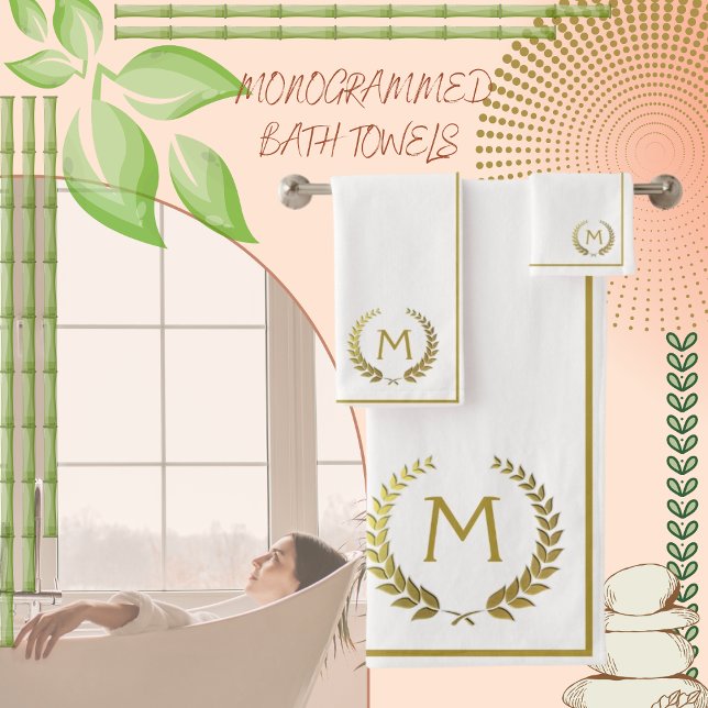 Moderne Elegant Crème Or Chic Monogramme (Créateur téléchargé)