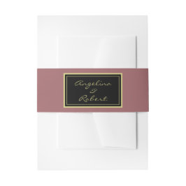 Moderne Elegant Deep Pink Gold Script Hochzeit Einladungsbanderole