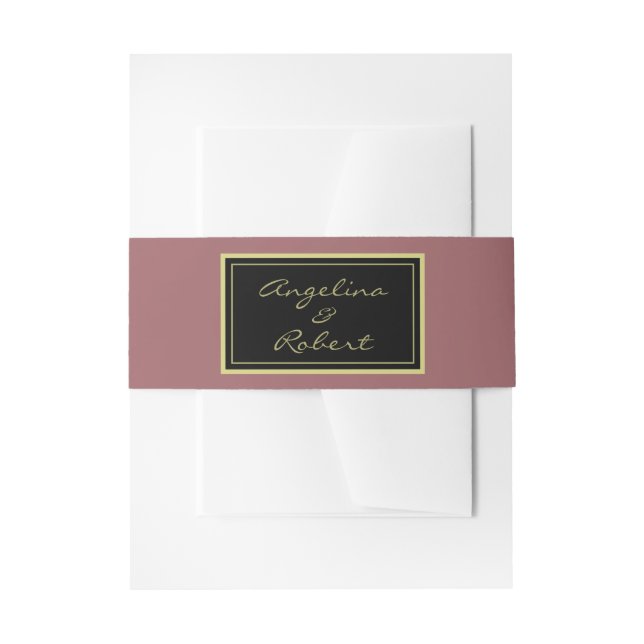 Moderne Elegant Deep Pink Gold Script Hochzeit Einladungsbanderole (Vorderseite Beispiel)