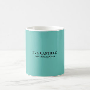 Moderne Elegant einfach blau weiß Kaffeetasse