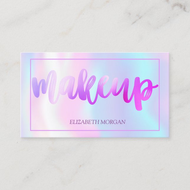 Moderne Elegant einfache Frame Holografie Visitenkarte (Vorderseite)