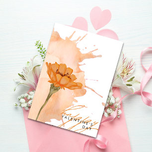 Moderne Elégant élégant Floral Valentine carte