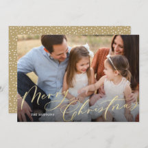 Moderne Elegant Gold Script Frohe Weihnachten