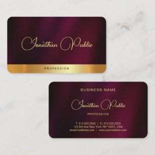 Moderne Elegant Gold Script Name Text Luxus Visitenkarte