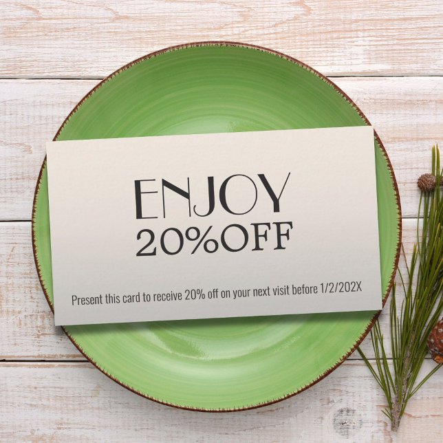 Moderne Elegant Gray Weiß Coupon Beauty (Von Creator hochgeladen)