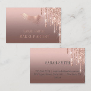 Moderne Elegant legt goldene Rose Business Card ab Visitenkarte