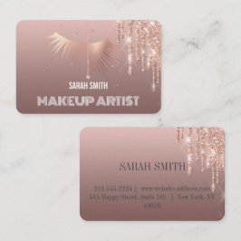 Moderne Elegant legt goldene Rose Business Card ab Visitenkarte