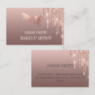 Moderne Elegant legt goldene Rose Business Card ab Visitenkarte
