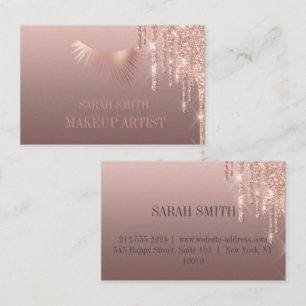 Moderne Elegant legt goldene Rose Business Card ab Visitenkarte