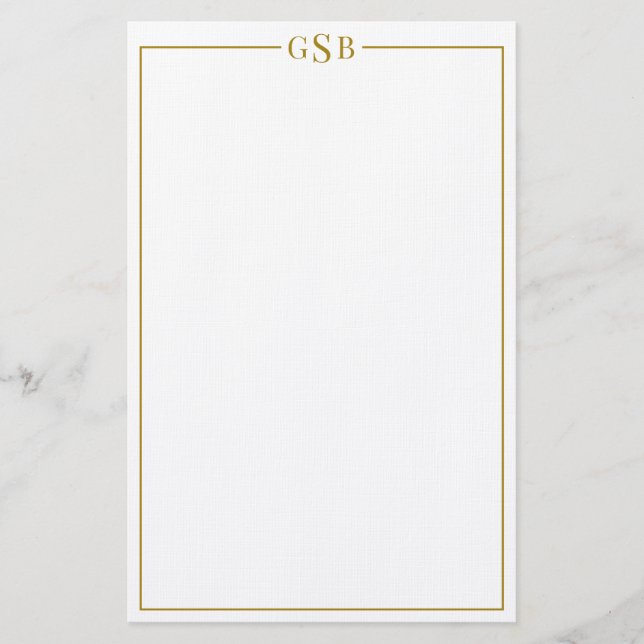 Moderne Elegant Luxe Gold Papeterie personnelle  (Devant)