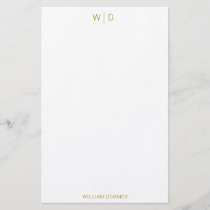 Moderne Elegant Luxe Gold Papeterie personnelle 