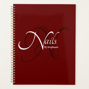 Moderne Élégant Monogramme Rouge Typographie Clou