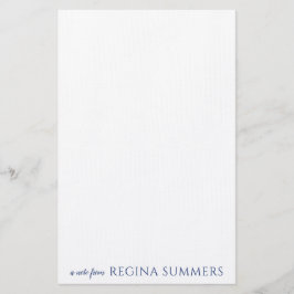 Moderne Elegant Navy Personalisiert Stationery Briefpapier
