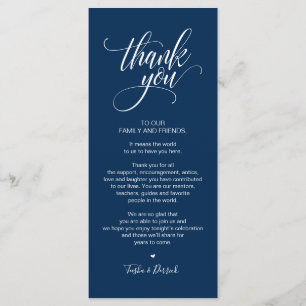 Moderne Elegant, Navy Place Einstellung Danke Kart Programm