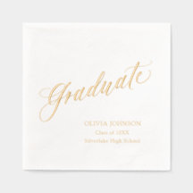 Moderne Élégant Script Diplômé Simple Graduation