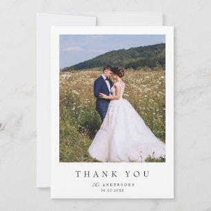 Moderne Elegant Simple Wedding Dankeschön Card Dankeskarte