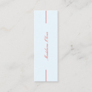 Moderne Elegant Solicitor Beruflich Blue Mini Visitenkarte