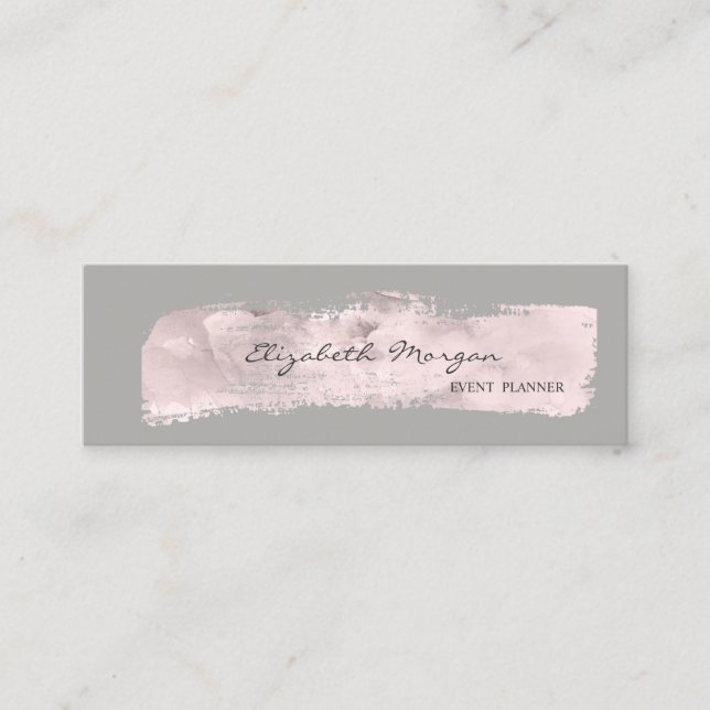 Moderne Elegant stilvoll einfach, Paint Stroke Mini Visitenkarte (Vorderseite)