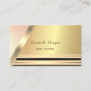 Moderne Elegant Stilvoll gestreift,Gold Visitenkarte