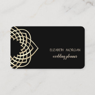 Moderne Elegant Stilvoll, Gold, schwarz Visitenkarte